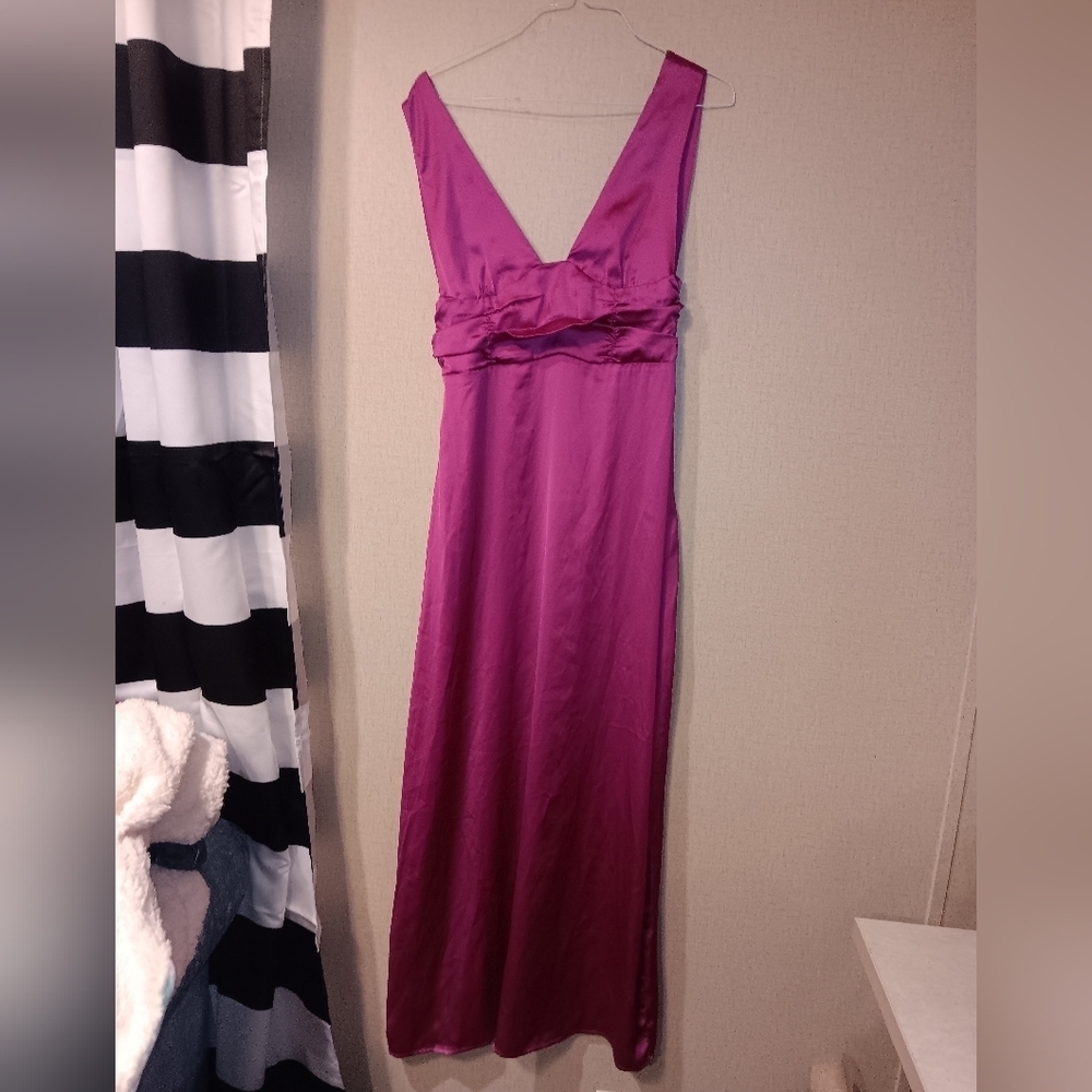 Princess Polly Alita  Fuchsia Backless Maxi Dress Sz 12 - Picture 2 of 5